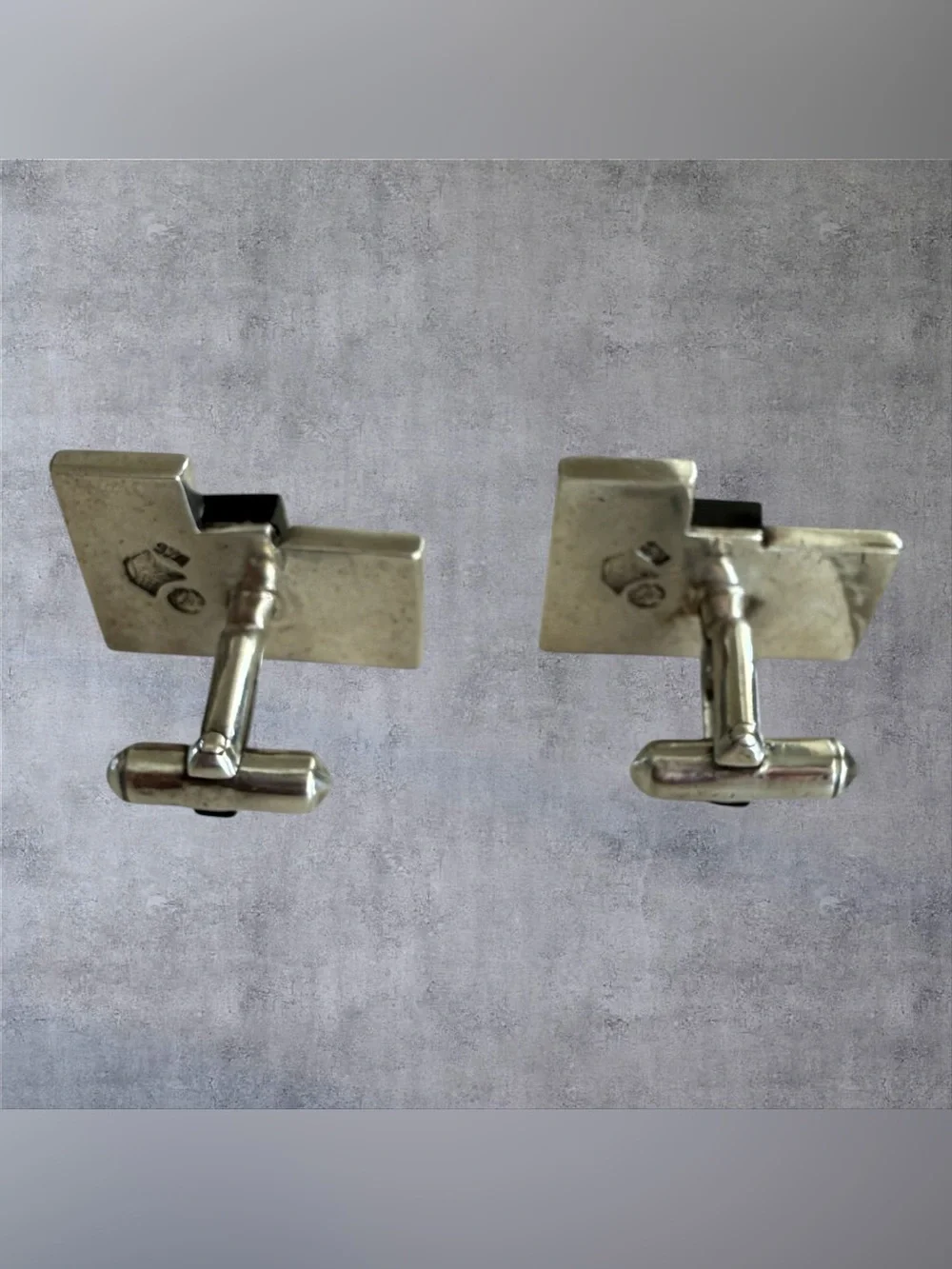 Antonio Pineda Taxco Mexico 970 Silver Onyx Cufflinks Modernist 36g